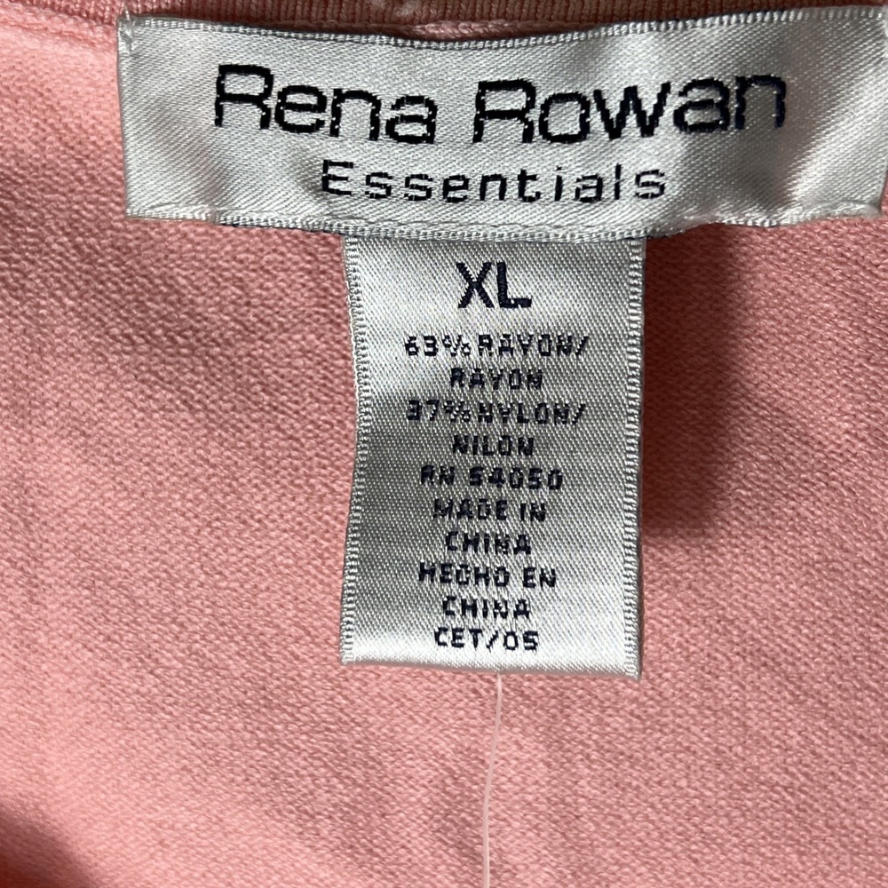 Rena Rowan Essentials Womens Tank Blouse Size XL Pink Coral Sleeveless‎ - Picture 2 of 5